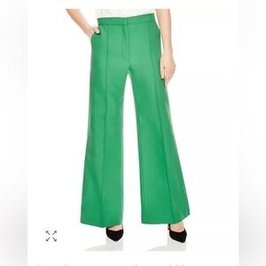 Sandro Vibrant Green Wide-Leg Pants